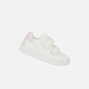 Geox White and Pink Eclyper Toddler Sneakers